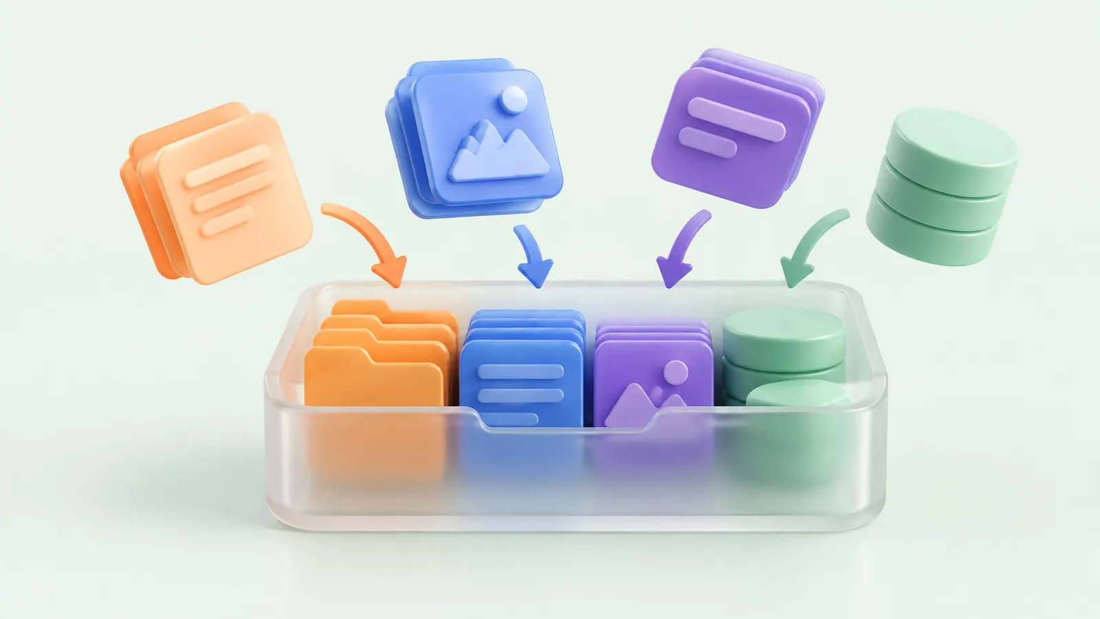 ChatGPT logo alongside company data folders with enabled toggles